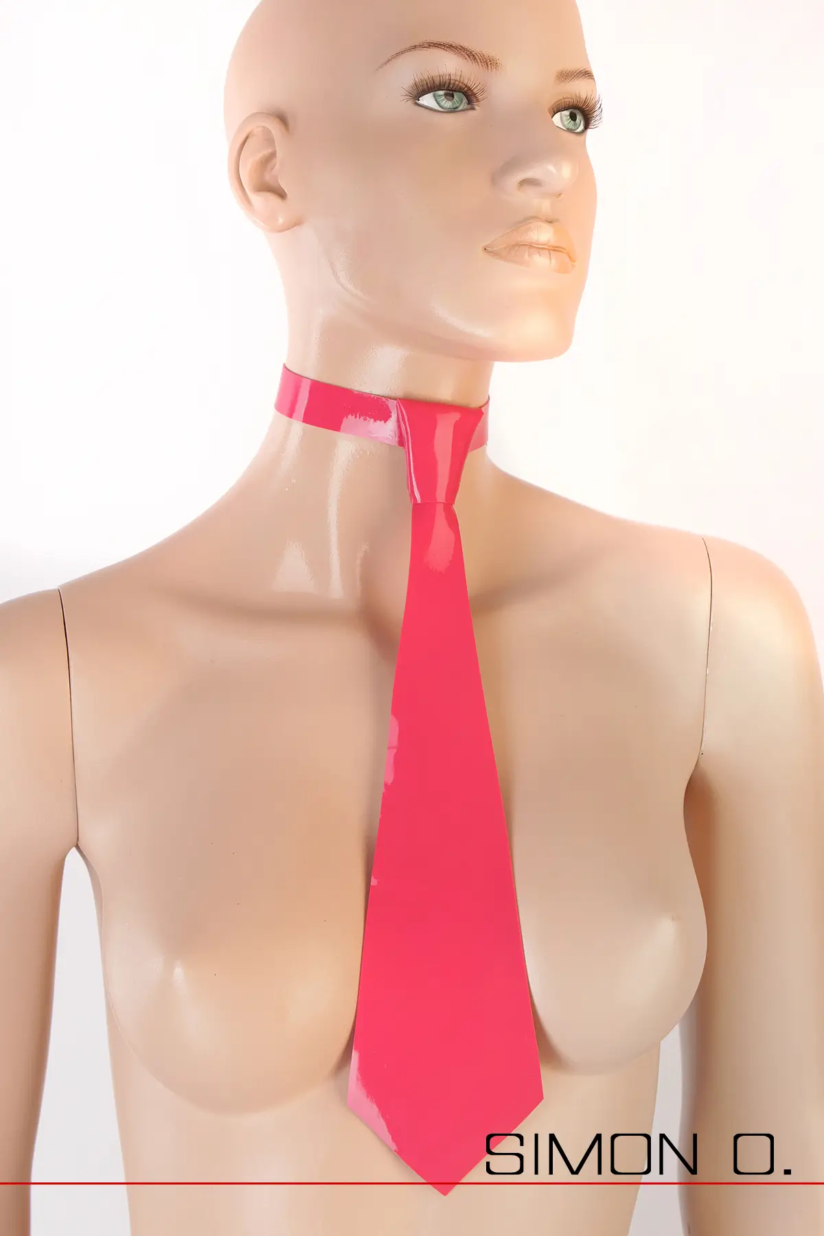 Latex Krawatte in rosa