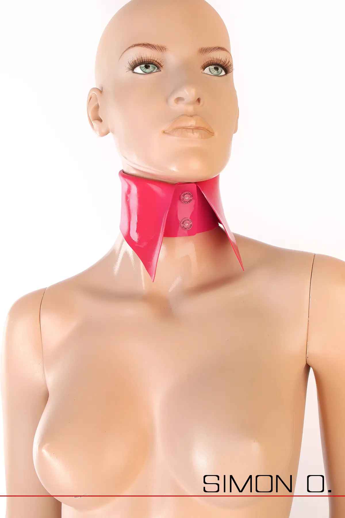 Latex Reverskragen in Pink