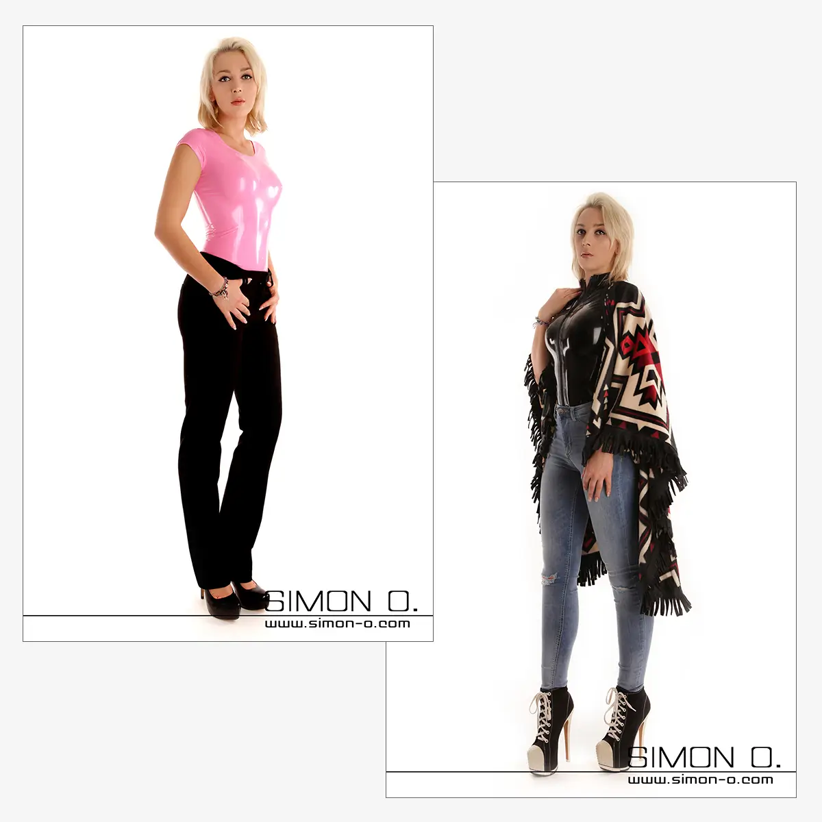 Latex top for women combined with textile clothing Latex top for women combined with textile clothing