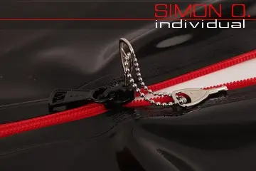 Zip verrouillable pour vêtements en latex Zip verrouillable pour vêtements en latex
