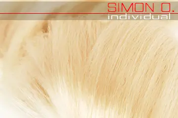 Cheveux en blond Détail de cheveux artificiels en blond