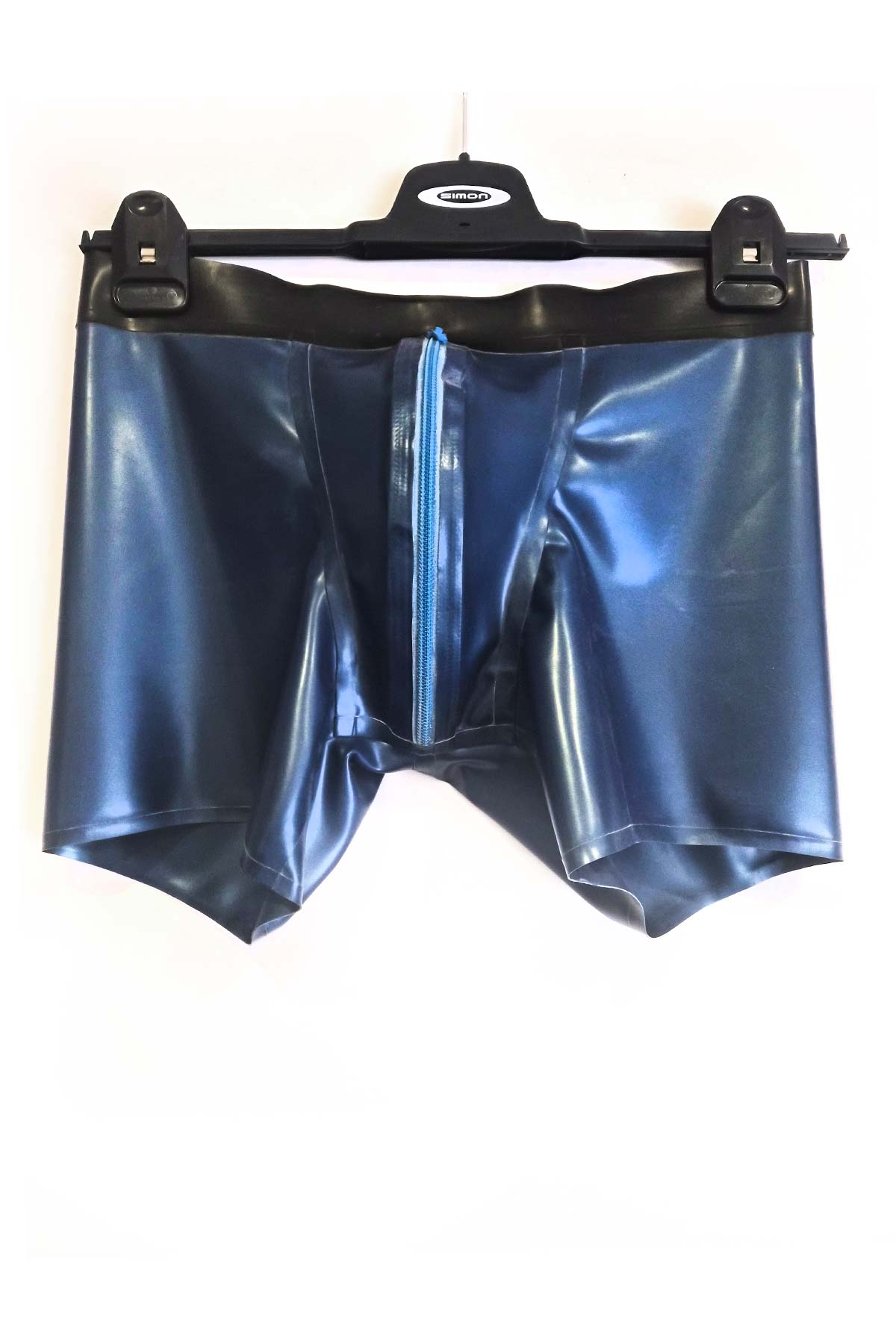 Men's shorts in metallic blue
