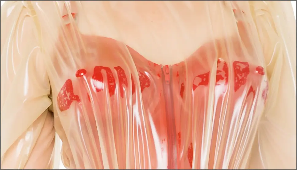 Durchsichtiges transparentes Latex