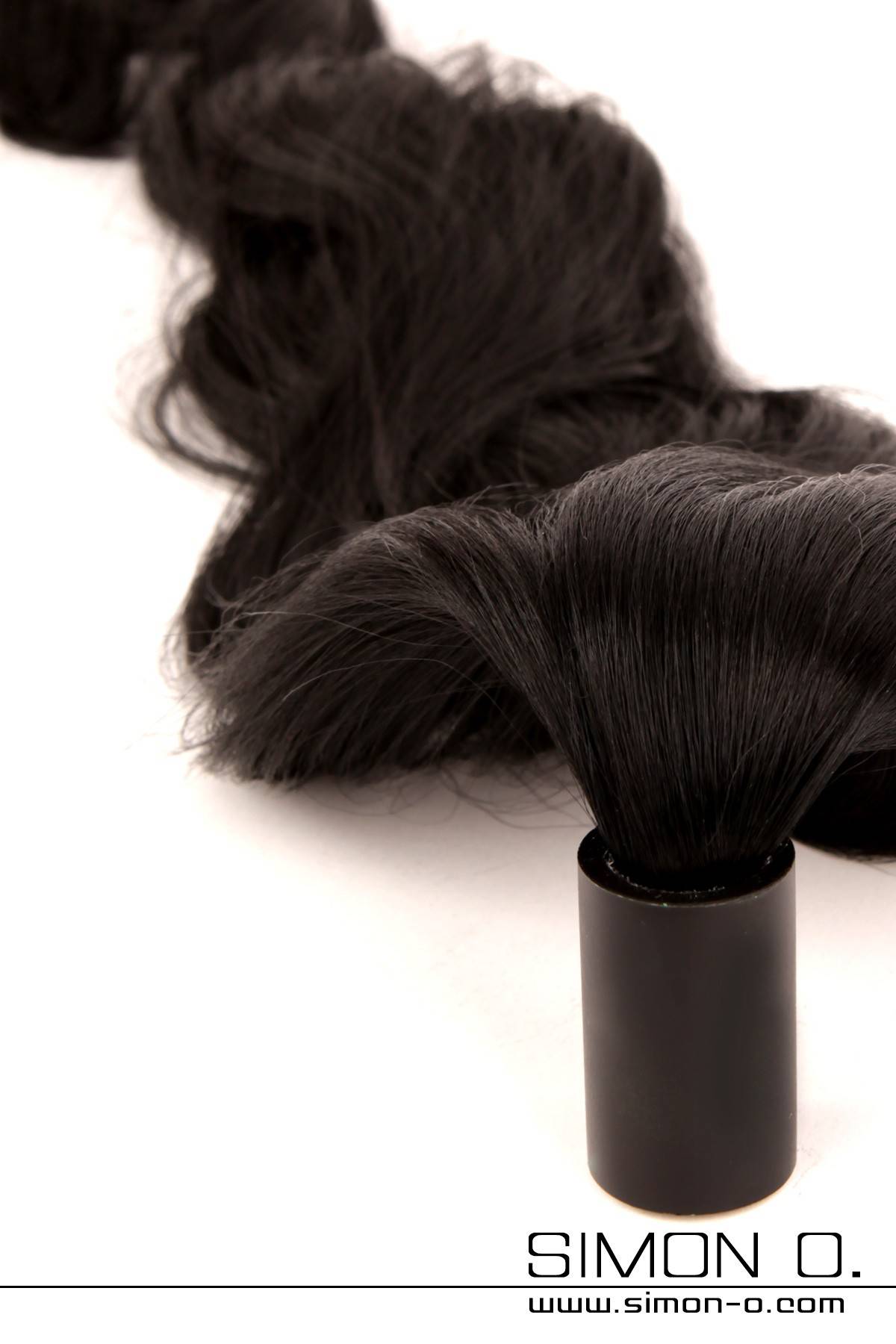 Latex mask hairpiece in black Latex mask hairpiece in black