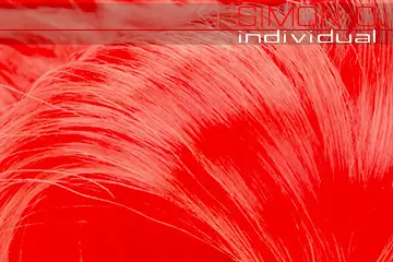 Détail de cheveux artificiels en rouge Détail de cheveux artificiels en rouge