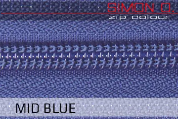 Mid Blue Zippverschluss für Latex Kleidung Mid Blue Zippverschluss für Latex Kleidung