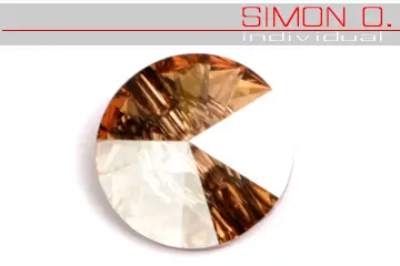 Knopf 5 - Swarovski Crystal Gold