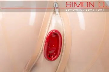 Pantalon en latex pour hommes avec préservatif anal Pantalon en latex pour hommes avec préservatif anal
