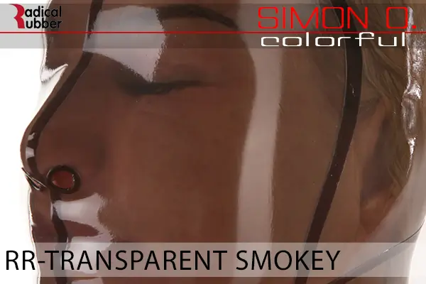 Latex transparent Smokey Black Farbmuster Transparent Smokey Black Latex für Latex Kleidung.