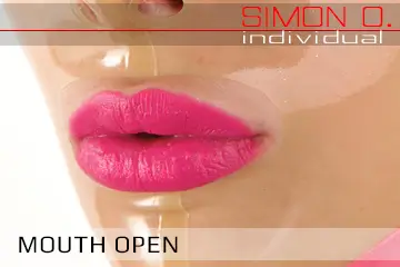 Masque en latex option bouche ouverte Masque en latex option bouche ouverte