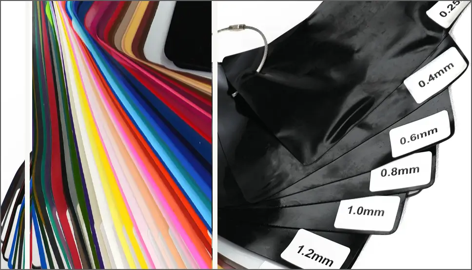 Latex Materialstärken