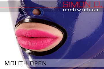 latex mask with open mouth area