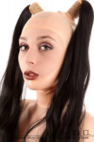 Preview: Latex mask with an open face prepaired for 2 Tubes This model with two reinforced holes allows you to utilise our interchangeable hair pieces and tubes. This …