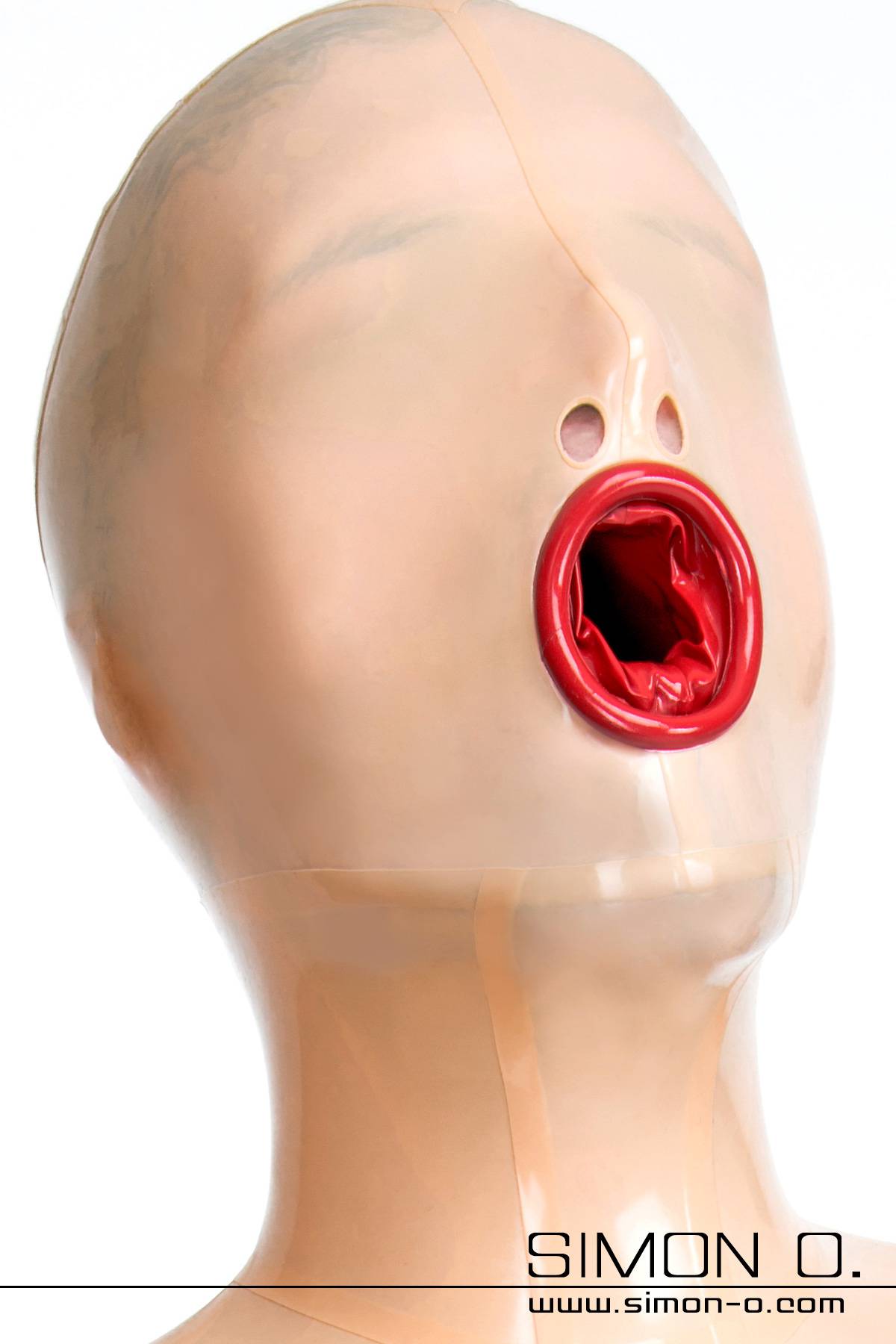 Latex Maske mit Mund Kondom Ausgestattet mit dem Mundkondom ist die Latex Maske besonders für unsere Rubberdoll Gummipuppenanzüge geeignet.&nbsp; Die …