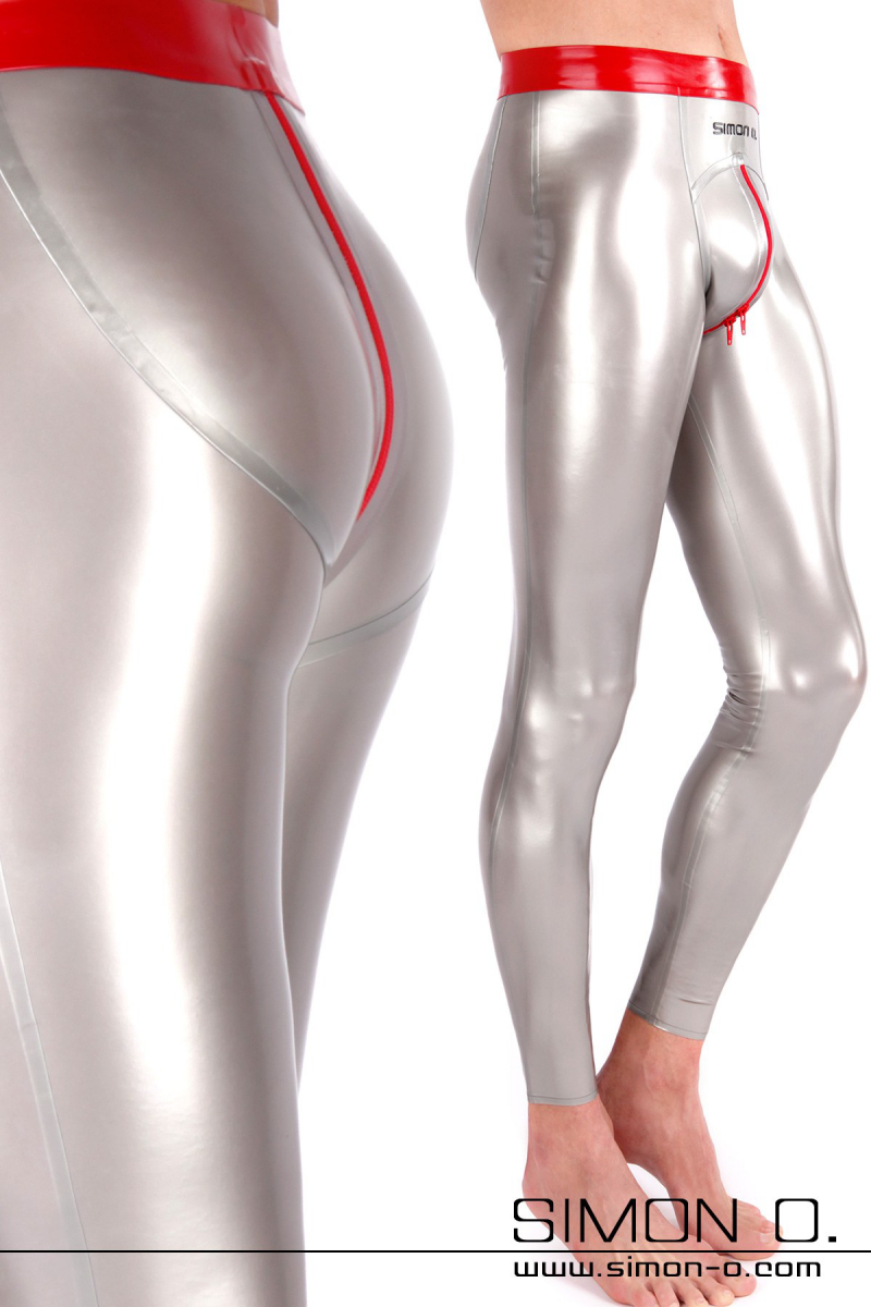 Skin Tight Latex Leggings for Men with&nbsp;zip opening in the crotch&nbsp; Our body-shaping latex leggings for men are now available as individually …