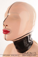 Vorschau: Dünne Latex Maske in Strumpfoptik Bei dieser Maske können sie wählen ob Augen und Mund geschlossen sein sollen.&nbsp;Ein hinterlegter Zipp rückwärts …