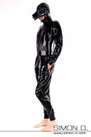 Preview: Latex Overall in wetlook black with pockets and hood