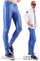 Vorschau: Slim Fit - Latex Jeans mit Taschen Diese sehr aufwendig gearbeitete Latex Hose im Jeans Stil wird Sie in jeder Linie überzeugen. Lernen Sie den komplett neu …