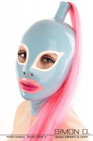 Preview: Latex mask with cat's eyes prepaired for 2 hairpieces Through the mouth and eye shape, the latex mask looks exceptionally erotic and sensual. Therefore, …