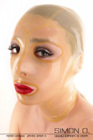 Vorschau: Transparente Latex Maske mit umrandeten Augen und Mund