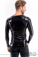 Preview: Tight latex shirt with round neckline and long sleeves For inexperienced fetishists it might be a little bit harder to get in and therefore we simply …