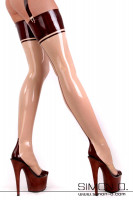 Preview: Latex stockings with seam and high heel Not only in foot fetishists will these latex stockings get the blood pumping! These latex stockings with back seam and …